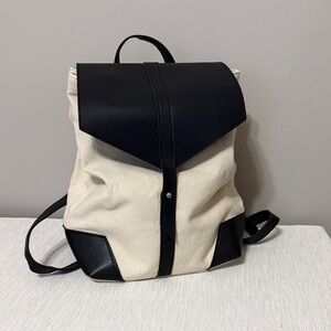Stylish Black and Cream Backpack